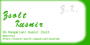 zsolt kusnir business card